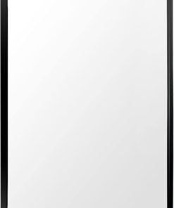 LOAAO Black Metal Framed Bathroom Mirror for Wall, Large 72X32 Inch Rounded Rectangle Mirror, Matte Black Bathroom Vanity Mirror Farmhouse, Anti-Rust, Tempered Glass, Hangs Horizontally or Vertically