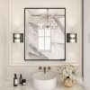 LOAAO 24″X36″ Black Rectangle Bathroom Mirror Wall, Matte Black Aluminum Alloy Frame, Hangs Vertically or Horizontally, Easy to Install 4