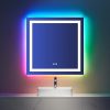 LOAAO 40″X24″ LED Bathroom Mirror with Lights, Anti-Fog, Dimmable, RGB Backlit + Front Lighted, Bathroom Vanity Mirror for Wall, Memory Function, Tempered Glass (Safe to Use) 3