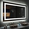 LOAAO 48″X36″ LED Bathroom Mirror with Lights, Anti-Fog, Dimmable, RGB Backlit + Front Lighted, Bathroom Vanity Mirror for Wall, Memory Function 3