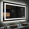 LOAAO 36″X36″ LED Bathroom Mirror with Lights, Anti-Fog, Dimmable, RGB Backlit + Front Lighted, Bathroom Vanity Mirror for Wall, Memory Function 4