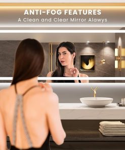 LOAAO 84X32 LED Bathroom Mirror with Lights, Anti-Fog, Dimmable, Backlit + Front Lit, Lighted Bathroom Vanity Mirror for Wall, Memory Function, Tempered Glass, ETL Listed 2