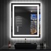 LOAAO 36″X36″ LED Bathroom Mirror with Lights, Anti-Fog, Dimmable, RGB Backlit + Front Lighted, Bathroom Vanity Mirror for Wall, Memory Function 3