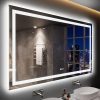LOAAO 60X40 LED Bathroom Mirror with Lights, Anti-Fog, Dimmable, Backlit + Front Lit, Lighted Bathroom Vanity Mirror for Wall, Memory Function, Tempered Glass, ETL Listed 3
