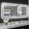 LOAAO 60X36 LED Bathroom Mirror with Lights, Anti-Fog, Dimmable, Backlit + Front Lit, Lighted Bathroom Vanity Mirror for Wall, Memory Function, Tempered Glass, ETL Listed 4