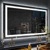 LOAAO 72″X36″ Inch RGB LED Bathroom Mirror with Lights, Large, Anti-Fog, Dimmable Smart Lighted Bathroom Vanity Mirror, Multiple Light Modes, RGB Backlit + Front Light, Memory Function, Tempered Glass 3