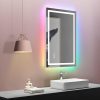 LOAAO 24″X32″ LED Bathroom Mirror with Lights, Anti-Fog, Dimmable, RGB Backlit + Front Lighted, Bathroom Vanity Mirror for Wall, Memory Function, Shatter-Proof, Tempered Glass 4