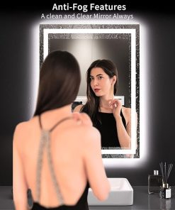 LOAAO 24X32 LED Bathroom Mirror with Lights, Anti-Fog, Dimmable, Backlit + Front Lit, Lighted Bathroom Vanity Mirror for Wall, Memory Function, Tempered Glass, Shatter-Proof, ETL Listed 2