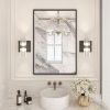 LOAAO 28″X36″ Black Rectangle Bathroom Mirror Wall, Matte Black Aluminum Alloy Frame, Tempered Glass, Hangs Vertically or Horizontally, Easy to Install 3