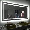 LOAAO 60X28 LED Bathroom Mirror with Lights, Anti-Fog, Dimmable, Backlit + Front Lit, Lighted Bathroom Vanity Mirror for Wall, Memory Function, Tempered Glass, ETL Listed 4