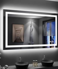 LOAAO 48″X30″ LED Bathroom Mirror with Lights, Anti-Fog, Dimmable, Backlit + Front Lit, Lighted Bathroom Vanity Mirror for Wall, Memory Function, Tempered Glass, Shatter-Proof, ETL Listed