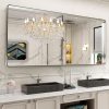 LOAAO 22”X30” Gold Bathroom Mirror, Rounded Rectangle Gold Frame Mirror, Brushed Gold Bathroom Vanity Mirror Wall-Mounted, Anti-Rust, Tempered Glass, Hangs Horizontally or Vertically 3