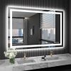 LOAAO 40″X36″ LED Bathroom Mirror with Lights, Anti-Fog, Dimmable, Backlit + Front Lit, Lighted Bathroom Vanity Mirror for Wall, Memory Function, Tempered Glass, Shatter-Proof, ETL Listed 3