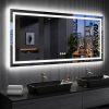 LOAAO 72″X36″ Inch RGB LED Bathroom Mirror with Lights, Large, Anti-Fog, Dimmable Smart Lighted Bathroom Vanity Mirror, Multiple Light Modes, RGB Backlit + Front Light, Memory Function, Tempered Glass 4
