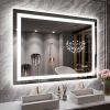 LOAAO 48X32 LED Bathroom Mirror with Lights, Anti-Fog, Dimmable, Backlit + Front Lit, Lighted Bathroom Vanity Mirror for Wall, Memory Function, Tempered Glass (Safe to Use) 4