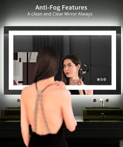 LOAAO 40X24 LED Bathroom Mirror with Lights, Anti-Fog, Dimmable, Backlit + Front Lit, Lighted Bathroom Vanity Mirror for Wall, Memory Function, Tempered Glass (Safe to Use) 2