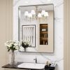 LOAAO 72X36 Inch Black Metal Framed Bathroom Mirror for Wall, Matte Black Bathroom Vanity Mirror Farmhouse, Large Rounded Rectangle Mirror, Anti-Rust, Shatter-Proof, Hangs Horizontally or Vertically 3