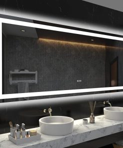 LOAAO 72X36 LED Bathroom Mirror with Lights, Anti-Fog, Dimmable, Backlit + Front Lit, Lighted Bathroom Vanity Mirror for Wall, Memory Function, Tempered Glass, ETL Listed