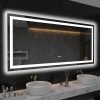LOAAO 55X36 LED Bathroom Mirror with Lights, Anti-Fog, Dimmable, Backlit + Front Lit, Lighted Bathroom Vanity Mirror for Wall, Memory Function, Tempered Glass, ETL Listed 4