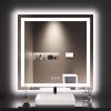 LOAAO 24″X36″ LED Bathroom Mirror with Lights, Anti-Fog, Dimmable, Backlit + Front Lit, Lighted Bathroom Vanity Mirror for Wall, Memory Function, Tempered Glass, Safe to Use, ETL Listed 3