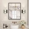 LOAAO 24″X36″ Black Rectangle Bathroom Mirror Wall, Matte Black Aluminum Alloy Frame, Hangs Vertically or Horizontally, Easy to Install 3