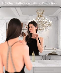 LOAAO 48×36 Inch Black Metal Framed Bathroom Mirror for Wall, Matte Black Bathroom Vanity Mirror Farmhouse, Large Rounded Rectangle Mirror, Anti-Rust, Tempered Glass, Hangs Horizontally or Vertically 2
