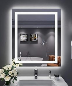 LOAAO 30X36 LED Bathroom Mirror with Lights, Anti-Fog, Dimmable, Backlit + Front Lit, Lighted Bathroom Vanity Mirror for Wall, Memory Function, Tempered Glass, Shatter-Proof, ETL Listed