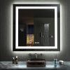 LOAAO 30″X36″ LED Bathroom Mirror with Lights, Anti-Fog, Dimmable, RGB Backlit + Front Lighted, Bathroom Vanity Mirror for Wall, Memory Function, Waterproof, Tempered Glass 3
