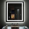 LOAAO 28″X36″ LED Bathroom Mirror with Lights, Anti-Fog, Dimmable, RGB Backlit + Front Lighted, Bathroom Vanity Mirror for Wall, Memory Function, Tempered Glass (Safe to Use) 4